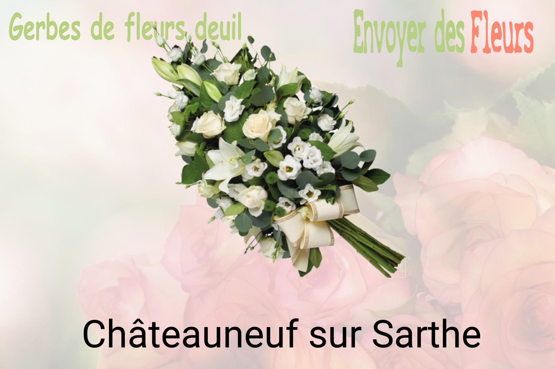 Gerbe de fleurs de deuil livrée à Châteauneuf-sur-Sarthe